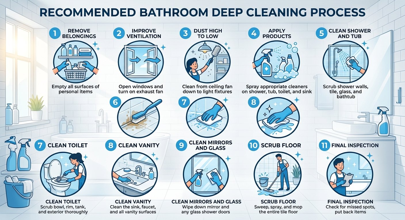 Bathroom Deep Cleaning Process